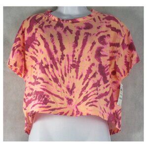 Jenni Women's Soft Short Sleeve Lounge Pajama Top T-Shirt, Melon Tie Dye, Small